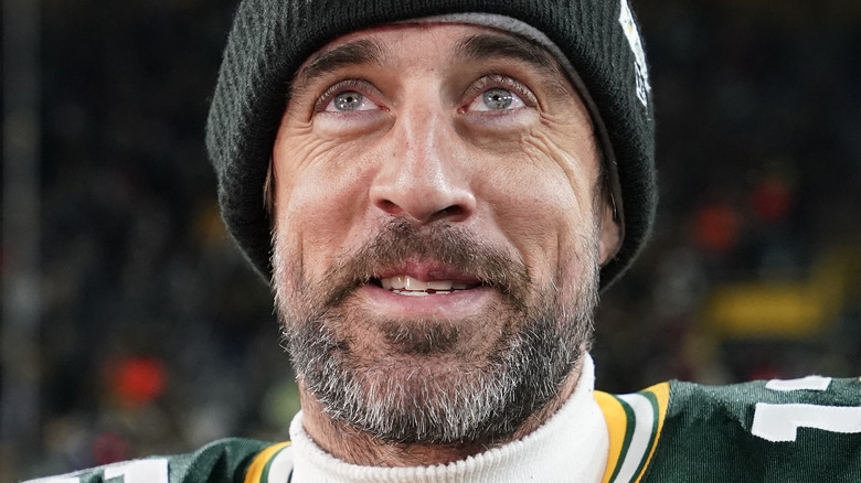 Aaron Rodgers smiling