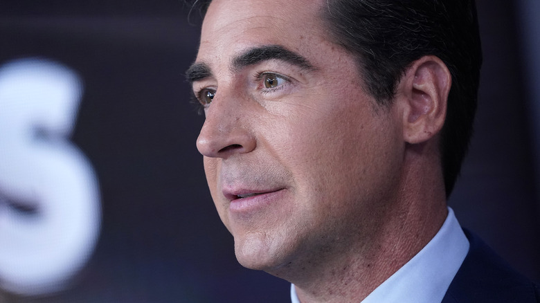 Jesse Watters stairing