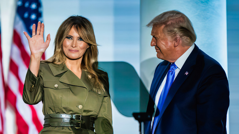 Melania Trump and Donald Trump in 2019
