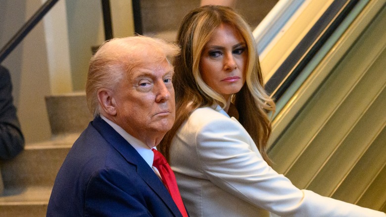 Donald Trump and Melania Trump arrive for the 80th session of the UN's General Assembly in New York City, NY (2025)