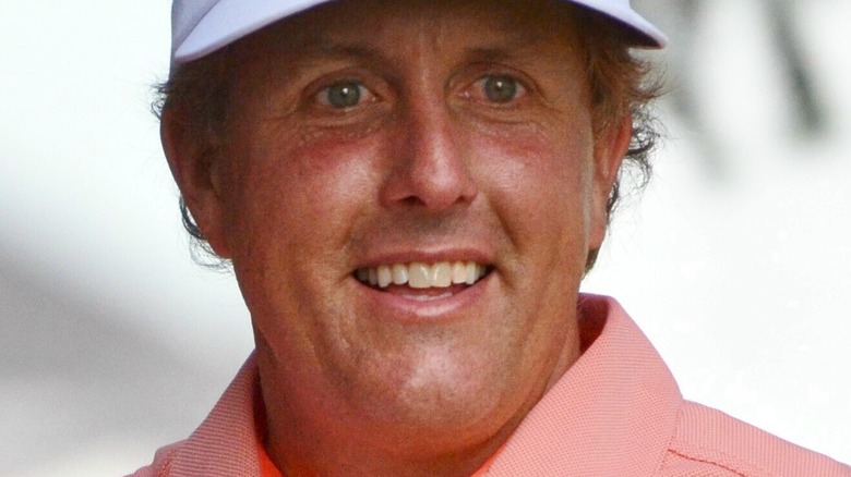 Phil Mickelson grinning