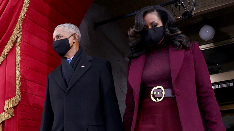 Barack and Michelle Obama at the inauguration