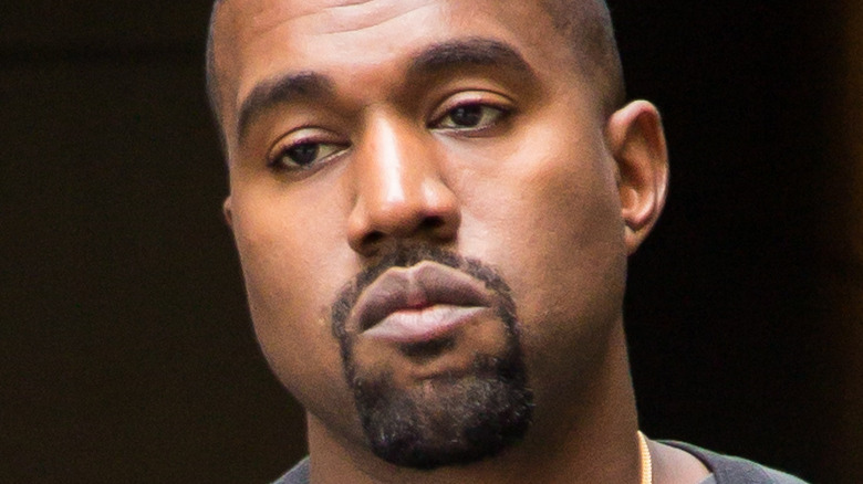 Kanye West looking serious 