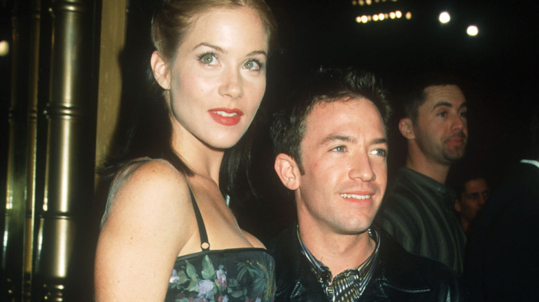 David Faustino and Christina Applegate posing 