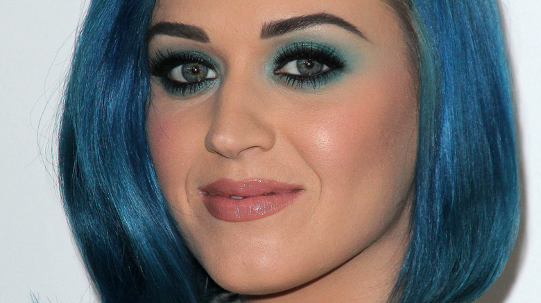 Katy Perry with blue hair