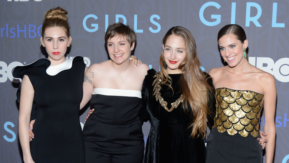 The cast of HBO's Girls posing