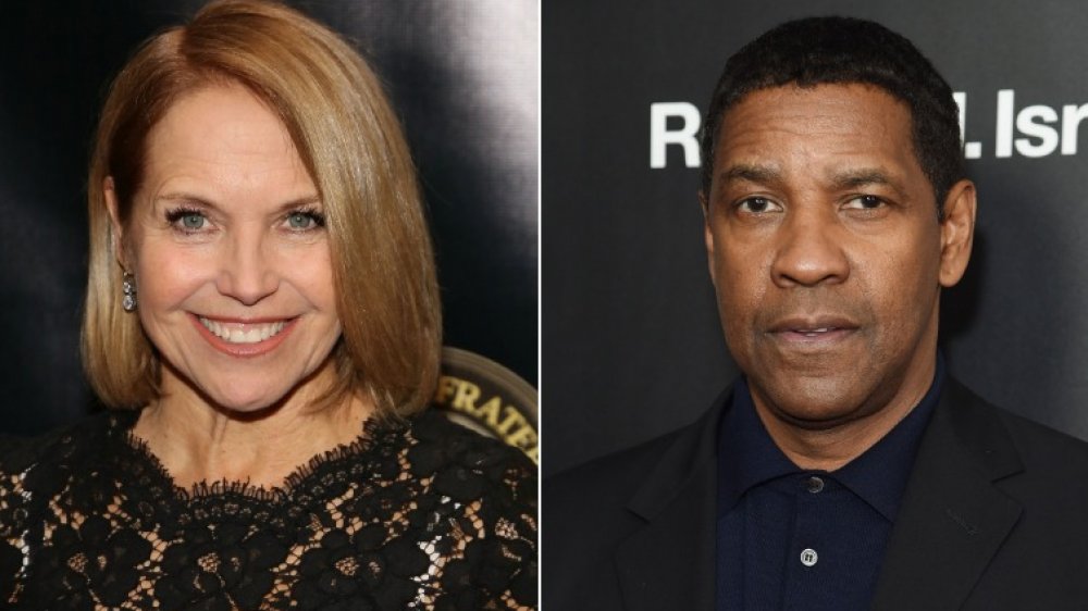 Katie Couric and Denzel Washington