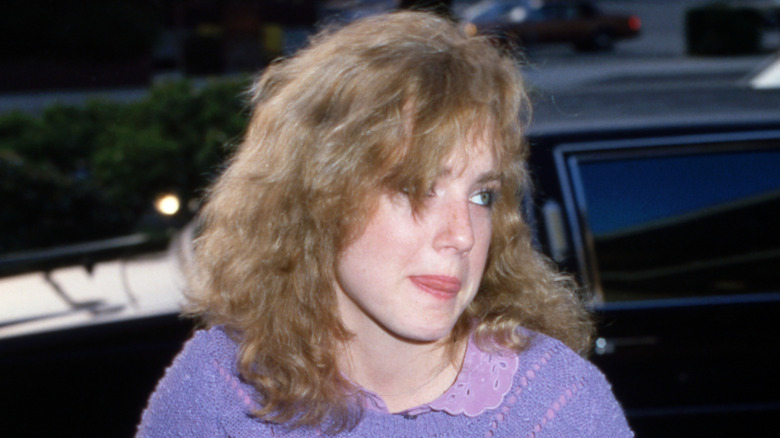 Dana Plato photographed after leaving car
