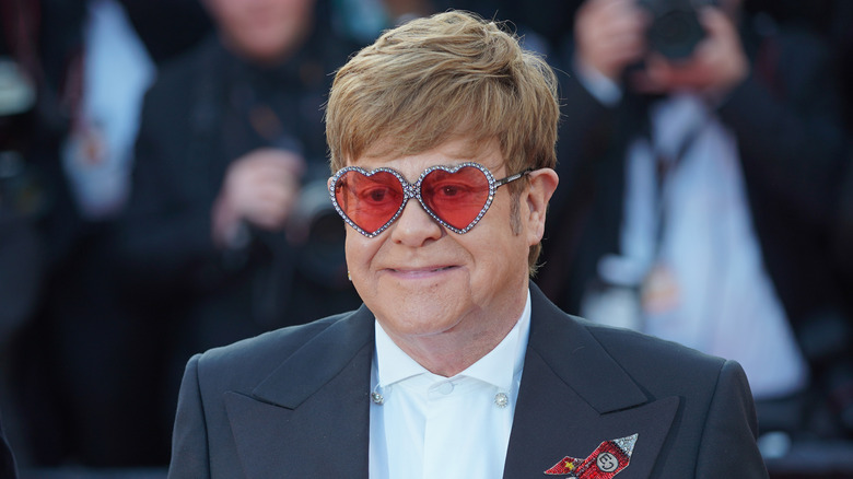 Elton John heart sunglasses