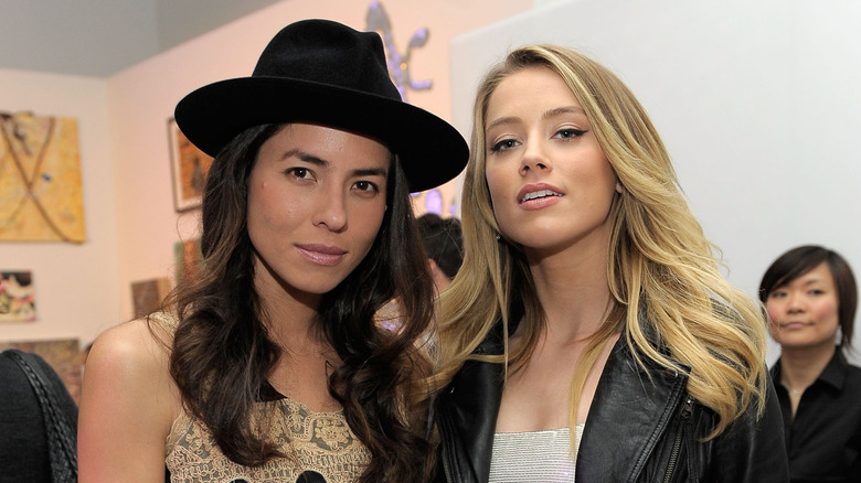 Tasya van Ree and Amber Heard posing together