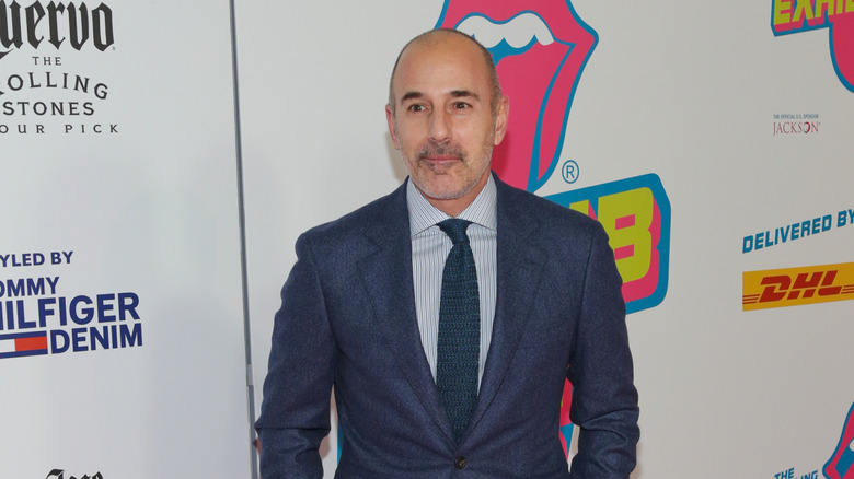 Matt Lauer attending Rolling Stones exhibition