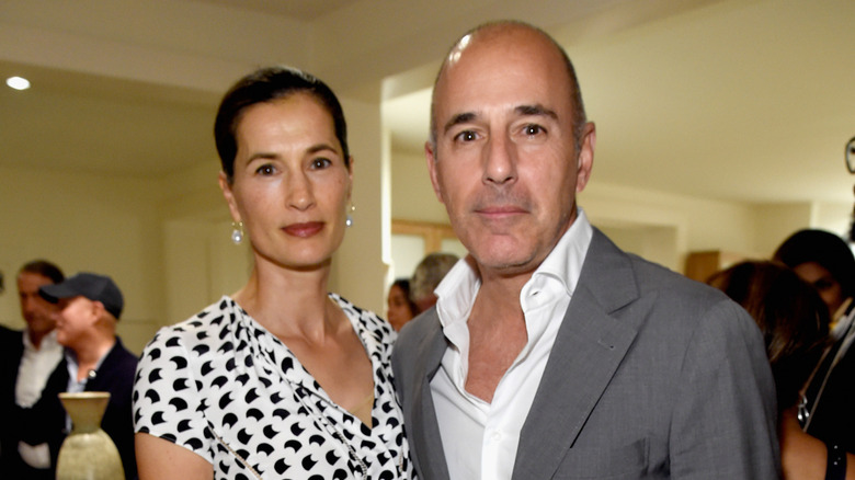 Matt Lauer with wife Annette Roque in summer 2017