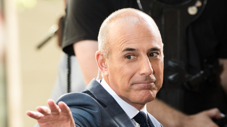 Matt Lauer on the set of Today in July 2017
