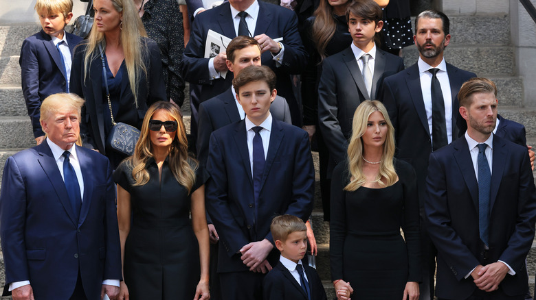 Donald Trump family church steps