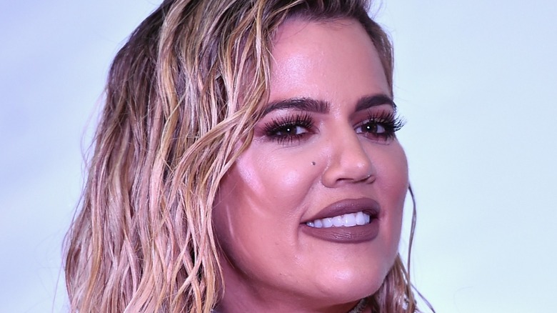 Khloe Kardashian smiling