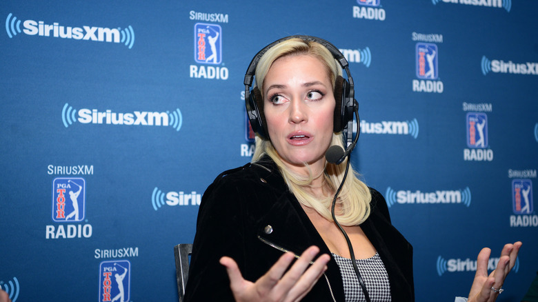 Paige Spiranac wearing headset