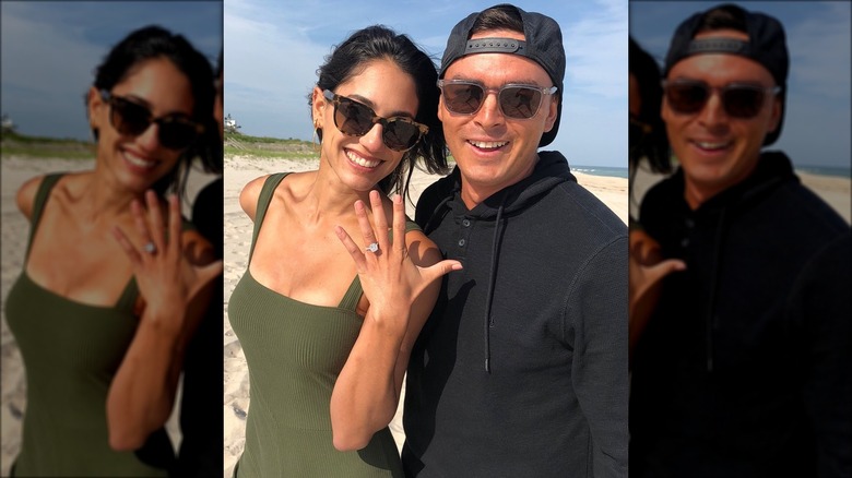Rickie Fowler and Allison Stokke smiling