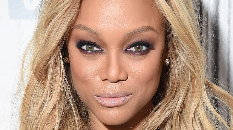 Tyra Banks looking into the camera