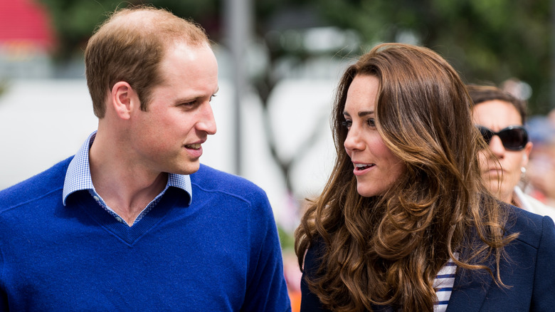 Prince William looking at Kate Middleton