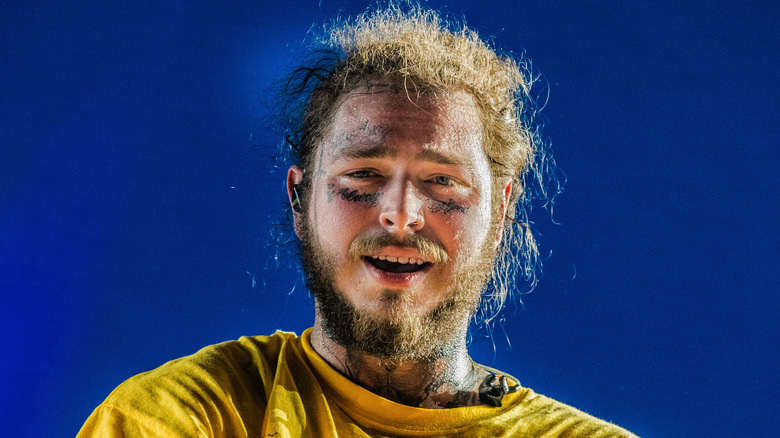 Post Malone messy hair