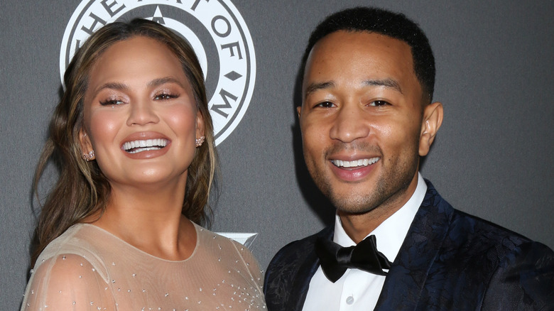 John Legend and Chrissy Teigen when Chrissy was pregnant
