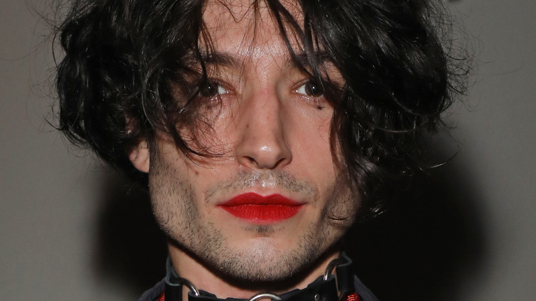 Ezra Miller attending the after show party for the Alexander McQueen SS22 Womenswear Show