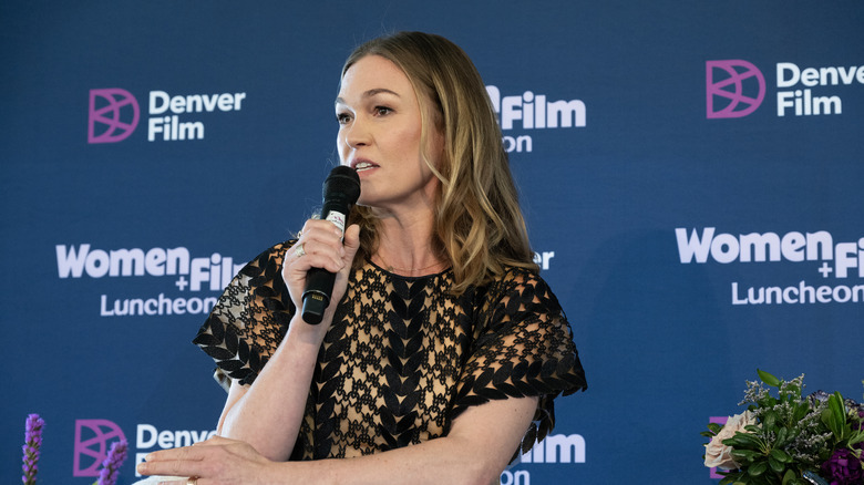 Julia Stiles talking in an interview