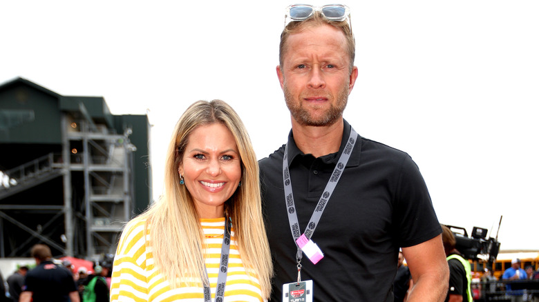 Candace Cameron and Valeri Bure pose