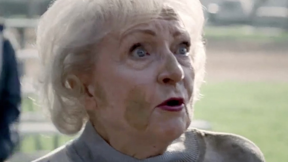 Betty White in a Snickers ad