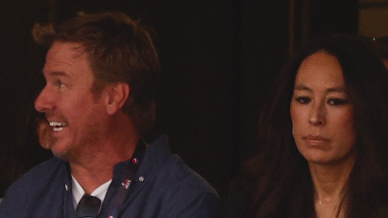 Chip and Joanna Gaines at  Super Bowl LVI between the Los Angeles Rams and the Cincinnati Bengals