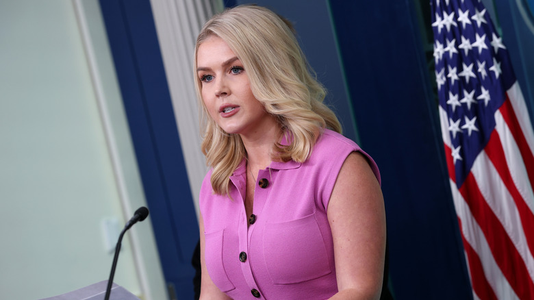 Karoline Leavitt at a White House press briefing