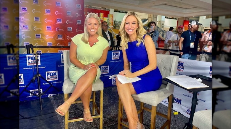 Karoline Leavitt and Kayleigh McEnany posing for a photo