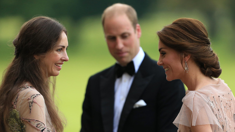 Kate Middleton, Rose Hanbury, and Prince William in a group
