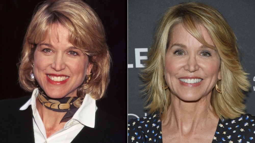 Paula Zahn in 1996 and Paula Zahn in 2019