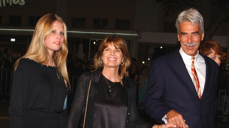 Sam Elliott and Katharine Ross with daughter Cleo at premiere of We Were Soldiers