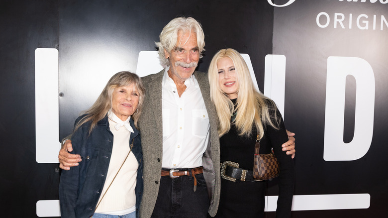 Katharine Ross, Sam Elliott, and Cleo Rose Elliott at "Landman" season two advance screening