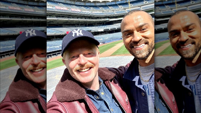 Jesse Tyler Ferguson and Jesse Williams smiling together