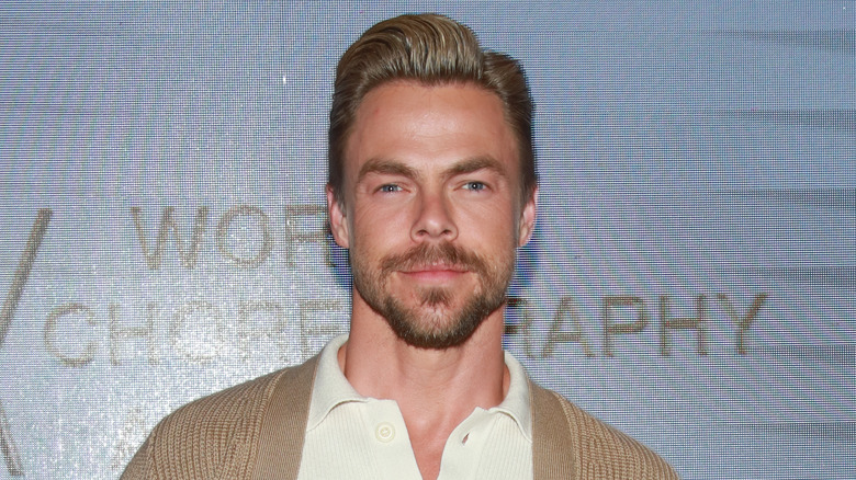 Derek Hough slicked back hair