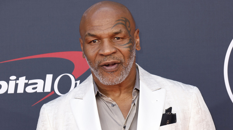 Mike Tyson with mouth open