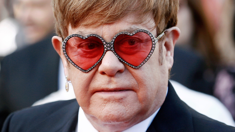 Elton John heart-shaped glasses