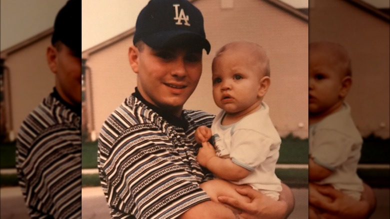 Matt Rife in his dad's arms