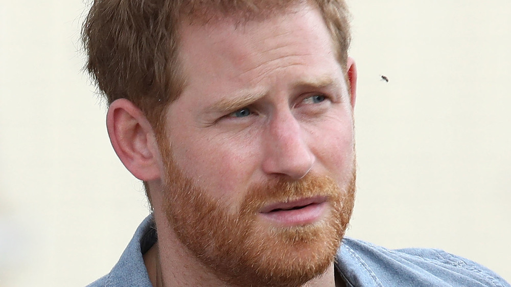 Prince Harry squinting