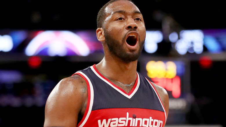 John Wall reacting during a game