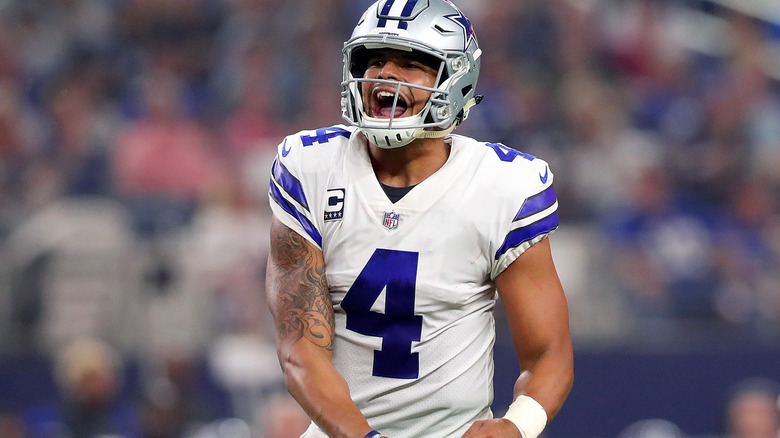 Dak Prescott celebrating a TD