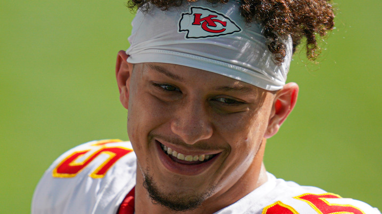 Patrick Mahomes smiling