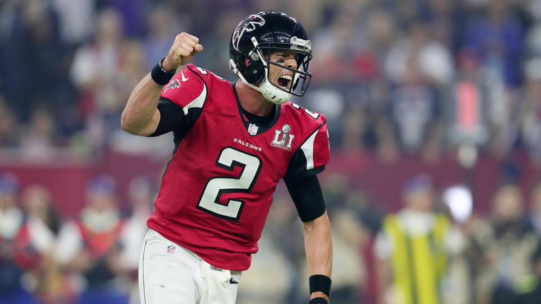 Matt Ryan celebrating during Super Bowl 51