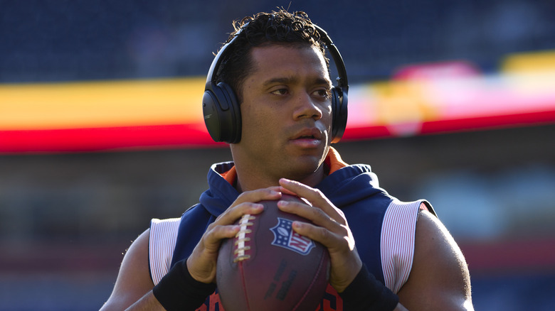 Russell Wilson with football