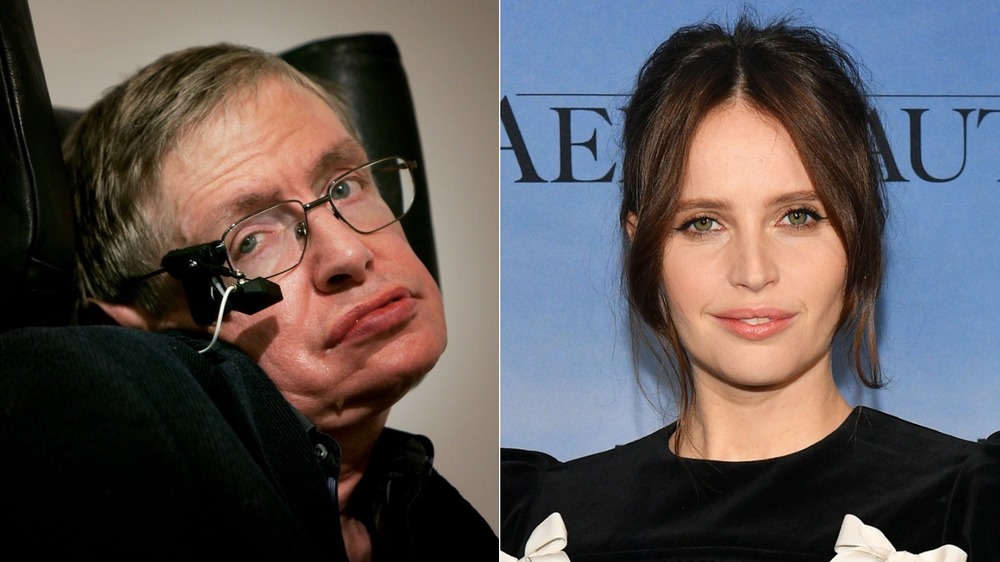 Felicity Jones and Stephen Hawking