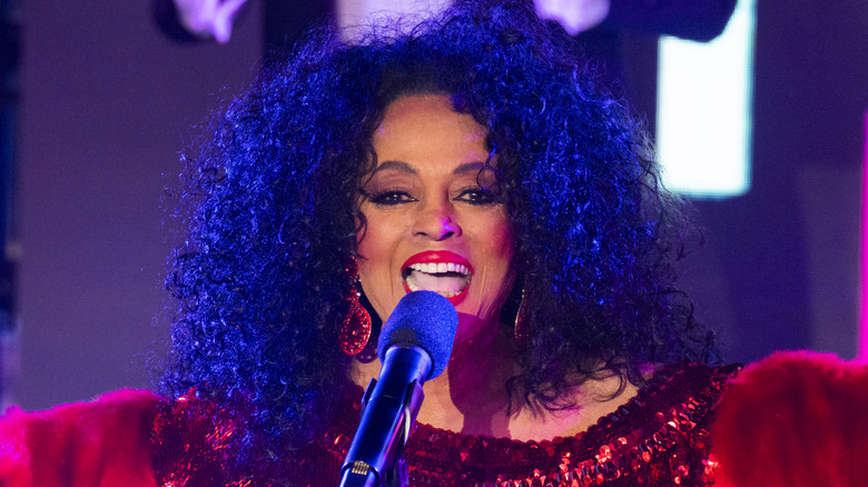 Diana Ross performing on stage.
