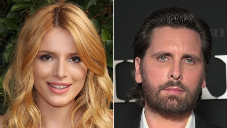 Bella Thorne, left, and Scott Disick, right